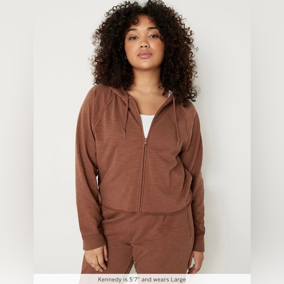 Victoria’s Secret PINK Summer Lounge Cotton Zip-Up Hoodie Size XXL - Picture 1 of 12